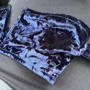 New Wolf & Whistle Velvet Strappy Bikini Top